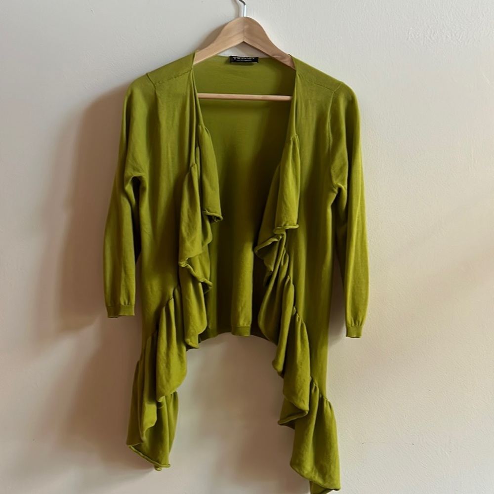 Olive green cardigan